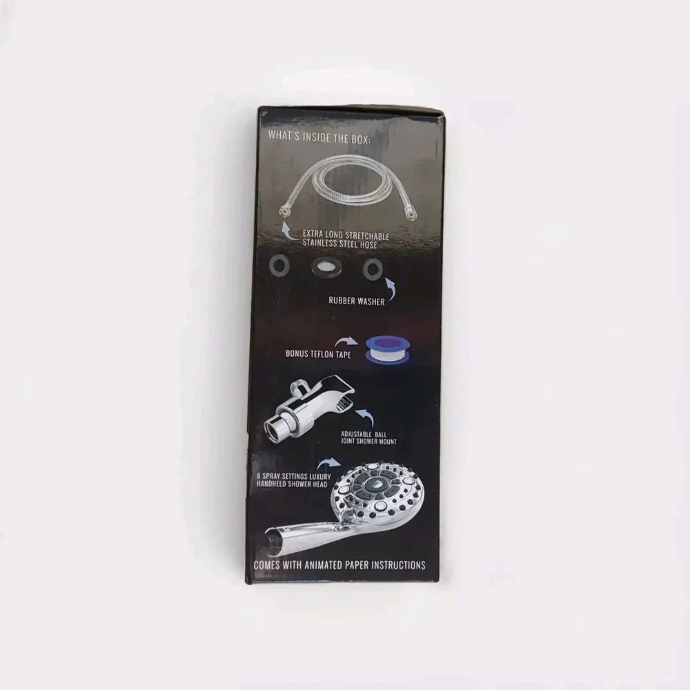 Aquaris Handheld Shower Head Set Oil Rubbed Bronze 6 Settings 2.5 GPM 5.6' Hose